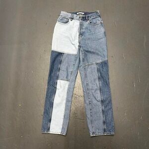Women's PacSun patchwork High rise straight essential vintage style denim jeans